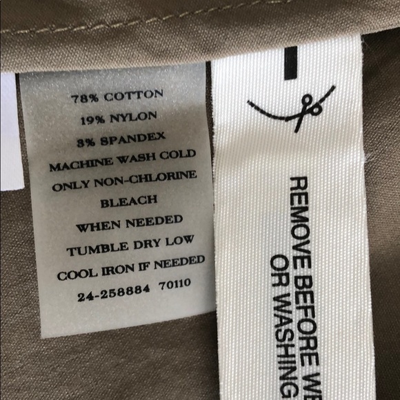 Ann Taylor double placket khaki fitted top - Picture 8 of 8